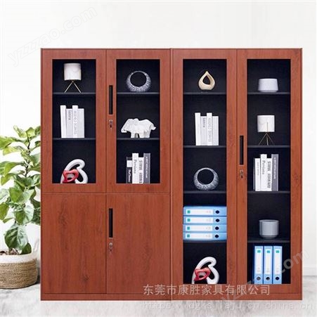 广州办公室木纹热转印钢制文件柜复古大气 康胜厂家