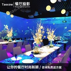 餐厅互动投影 AR沉浸式全息餐桌 网红酒店主题 互动投影地面墙面