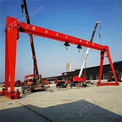 鲁新5吨龙门吊起重机加厚板材料场3吨单梁龙门吊