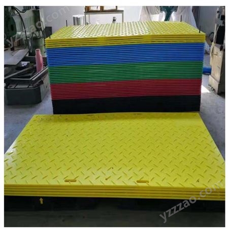 工地耐磨防滑铺路板 高分子聚乙烯路基板出口 黑色UPE工程路基垫板