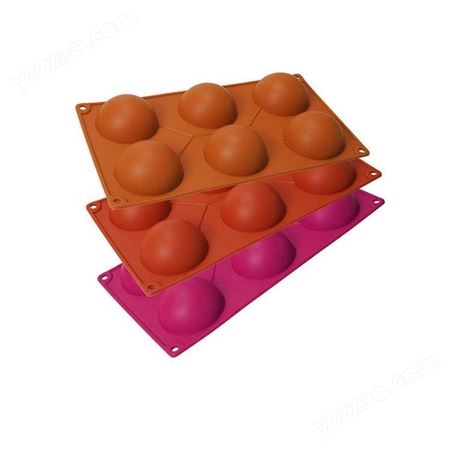 六连硅胶蛋糕模食品级硅胶巧克力模具博高硅胶烘焙工具生产定制