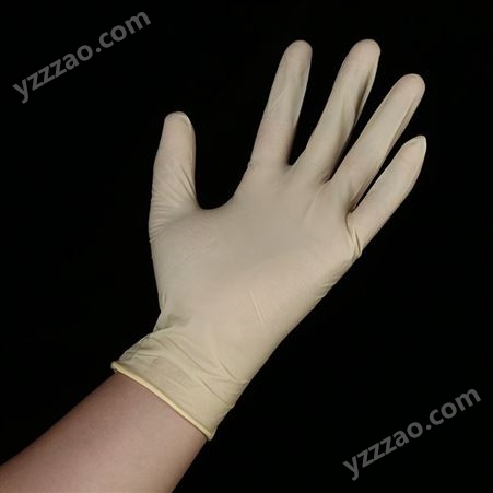 光面乳胶一次性实验检查橡胶手套9寸无粉手套