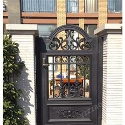 豪华欧式铝艺大门铝合金别墅大门对开门庭院门院落入户门支持来图定制