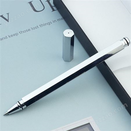 六菱型金属水笔广告笔圆珠笔 品质礼品笔可定制印LOGO
