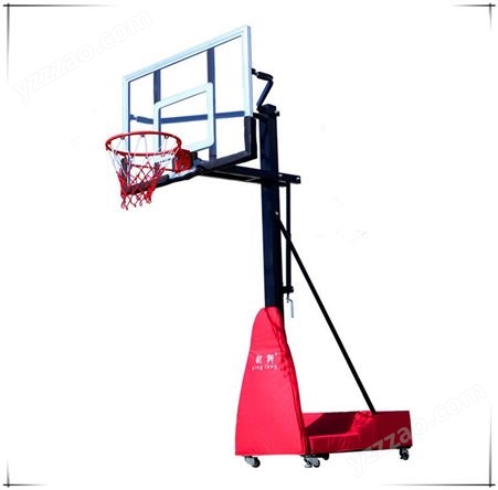新型仿液压篮球架 三色组合钢化玻璃篮板篮球架 移动户外篮球架