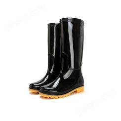 长筒防水劳保鞋防汛水鞋消防救援装备四季中筒橡胶雨鞋