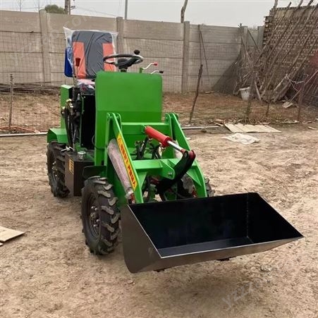 养殖场用四轮式小铲车 多功能农用推土机 柴油动力