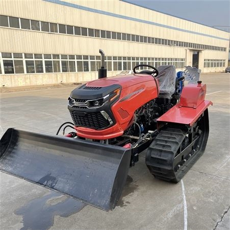 新款履带拖拉机 柴油座驾式多功能机  高举装卸车旋耕机