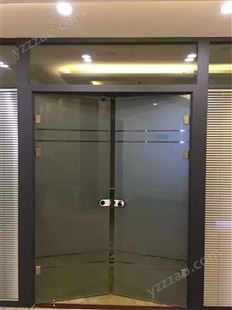 加工定制生产不锈钢框架铝合金款的玻璃门制作安装