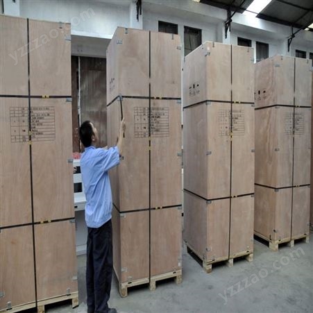 厂家批发定制出口木箱免熏蒸木箱银色镀锌钢卡扣箱设备包装箱