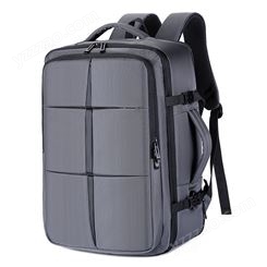 男士双肩包商务旅行会议包15.6寸电脑包可扩容多功能包