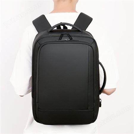 男士双肩包大容量可扩展15.6寸电脑包商务旅行包会议礼品定制