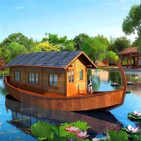 河南郑州钢铝结构船屋制作水上民宿餐饮休闲烧烤