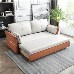 布艺沙发床两用多功能可折叠客厅小户型省空间双人抽拉式伸缩