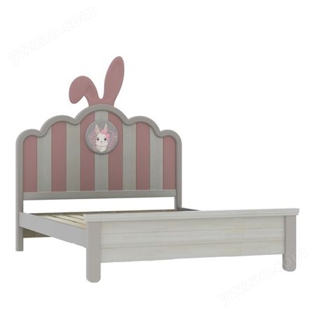 搏德森儿童床女孩公主床实木单人床卡通少女儿童房组合兔子女生床定制