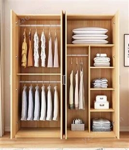 衣柜现代简约实木易于组装衣柜北欧风格大衣柜多功能收纳箱
