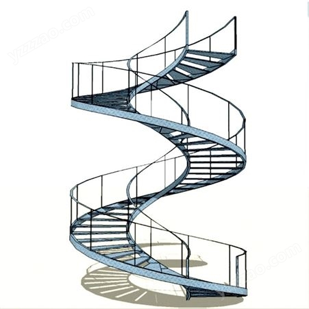 钢结构旋转楼梯现代简约钢梯旋转楼梯无水泥基础架设计室内爬梯