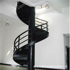 佛山厂家生产私家订制铁艺旋转楼梯室内阁楼旋转整体铁艺楼梯定制