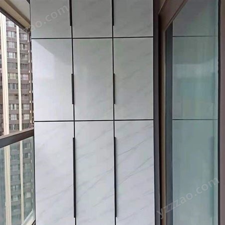 东莞全铝带镜一体组合阳台柜 简欧全铝阳台柜