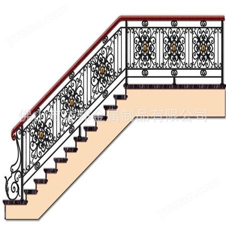 铁艺楼梯扶手家用简约复式室内外旋转铁艺楼梯扶手