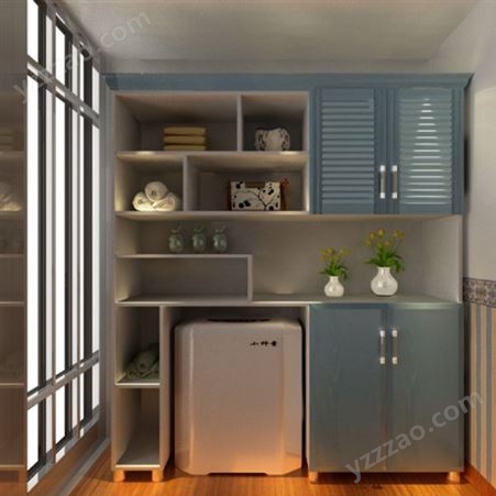家具阳台组合洗衣柜带搓衣板一体  全铝家居厂家定制安装