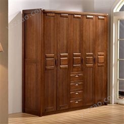 中式实木衣柜组合卧室家具衣柜定制