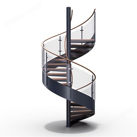 旋转楼梯复式钢结构楼梯酒店展厅别墅无水泥基础旋转楼梯架梁梯