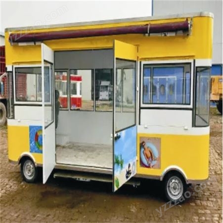 西安同创多功能小吃车移动售货车生产蔬菜水果车定做
